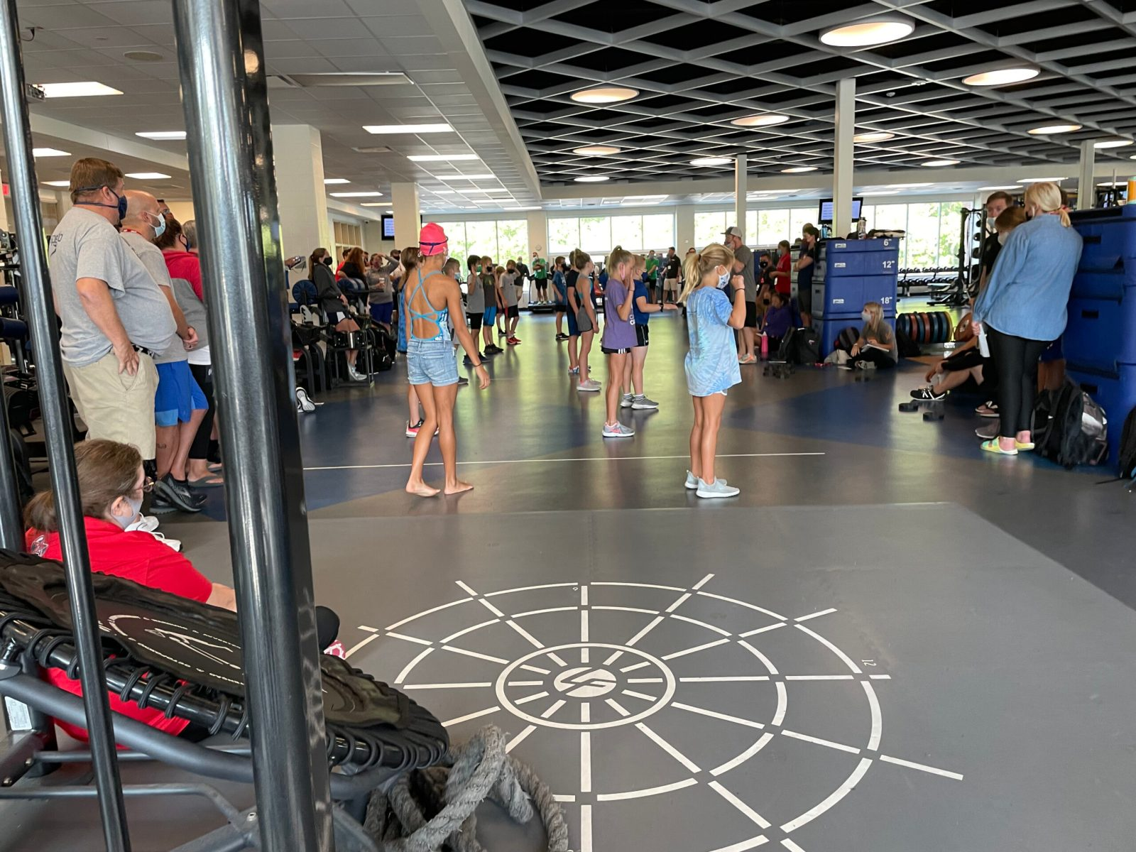 Athletes at a clinic